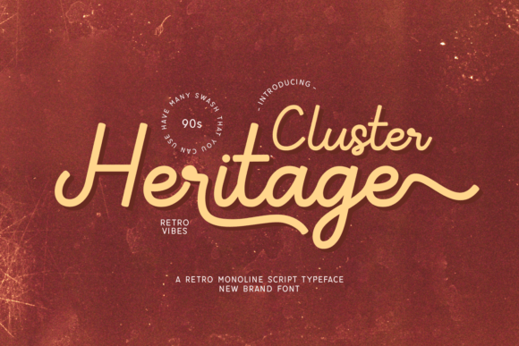 Cluster Heritage: The Retro Script Font for Authentic Business Branding