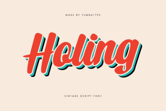 Holing: The Vintage Script Font for Handmade Labels and Prints
