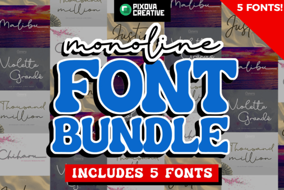 Monoline 5 Script Bundle: A Modern Typeface for Dynamic Campaigns
