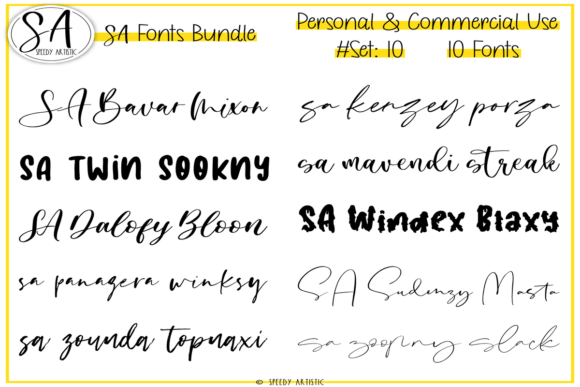 Script and Handwritten Bundle 10: A Creative Typeface for Makers
