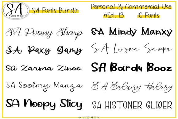 Script and Handwritten Bundle 13: The Perfect Typeface for Crafters