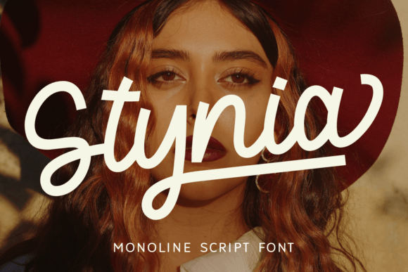 Stynia: The Monoline Script Font for Refined Brand Identity
